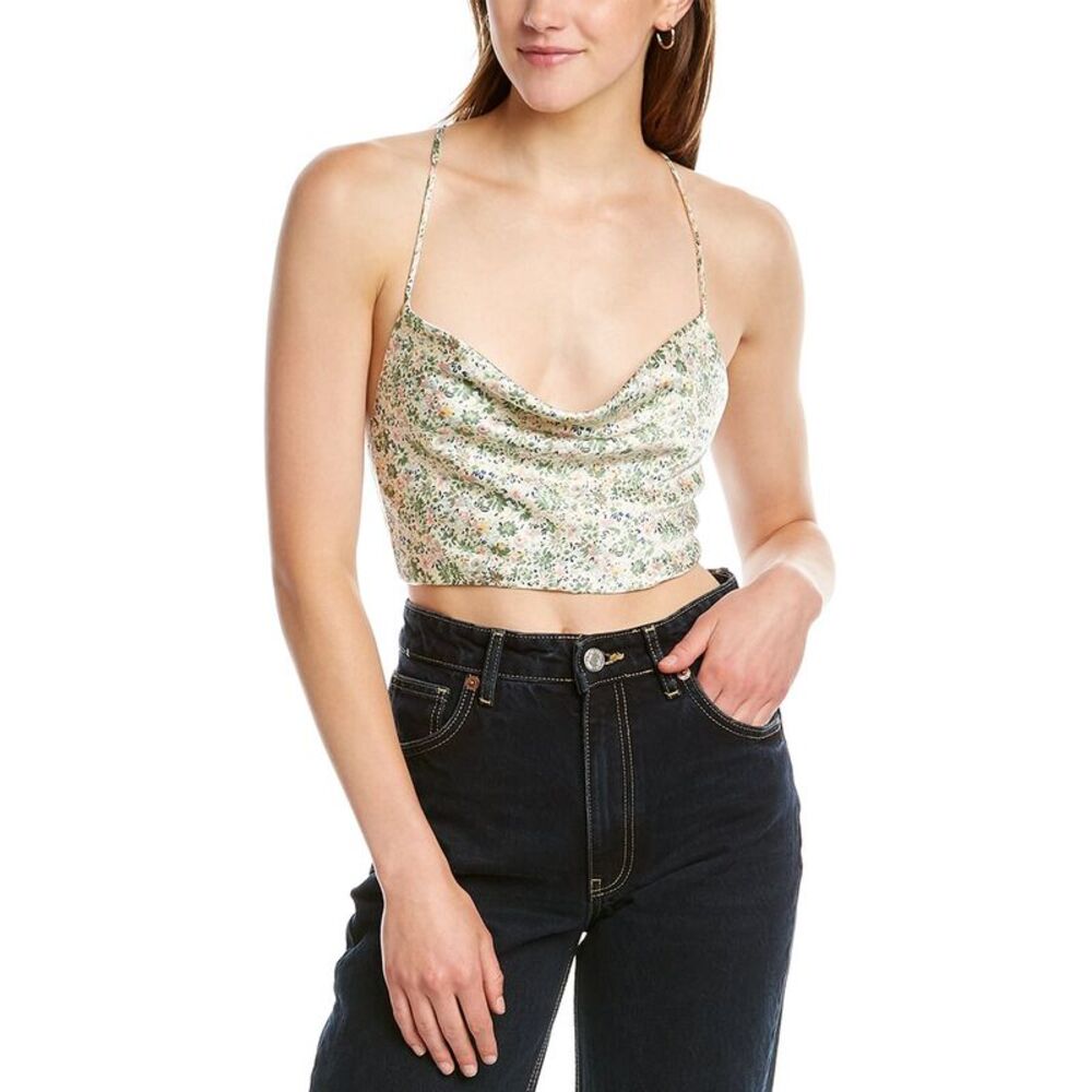 Dnt Womens  Floral Top, Green